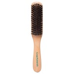 GranNaturals Boar Bristle Slick Back Hair Brush - Soft/Medium Smoothing Hairbrush to Style, Polish, & Lay Hair Down Flat to Create a Sleek Frizz Free Hairstyle for Women and Men - Wooden Handle