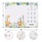 Popfavors, Yuzioey Safari Baby Monthly Milestone Blanket - Jungle Animals Growth Chart for Nursery Decor - White, 50Inx40In - Includes Marker