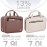NISHEL Travel Toiletry Bag for women, Portable Hanging Organizer for Full-Sized Shampoo, Conditioner, Brushes Set, Makeup Accessories, Large Size, Rosewood-Pink