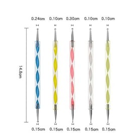 Artdone Nail Art Brushes set,Nail Art Tool Set,Nail Dotting Tools,Nail Dust Brush,Striping Nail Art Brushes for Long Lines,Nail Drawing Pen For Nail Design.