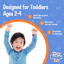 Brush Buddies Blippi Kids Toothbrushes, Manual Toothbrushes for Kids, Toothbrush for Toddlers 2-4 Years, Blippi Childrens Toothbrush, Soft Toothbrushes, 3 Count Brush Buddies Blippi Kids Toothbrushes, Manual Toothbrushes for Kids, Toothbrush for Toddlers 2-4 Years, Blippi Childrens Toothbrush, Soft Toothbrushes, 3 Count