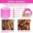 Jumbo Hair Curlers Rollers, 12Pcs 60mm Jumbo Hair Roller Curlers Self Grip Holding Rollers with 12Pcs Hair Clips for Long Straight Thick Hair (Rose Red)