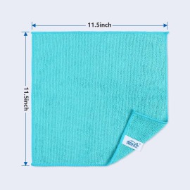 HOMEXCEL Microfiber Cleaning Cloth,12 Pack Cleaning Rags, Cleaning Towels with 4 Color Assorted, 11.5X11.5(Green/Blue/Yellow/Pink) HOMEXCEL Microfiber Cleaning Cloth,12 Pack Cleaning Rags, Cleaning Towels with 4 Color Assorted, 11.5X11.5(Green/Blue/Yellow/Pink)