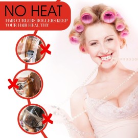 Hair Curlers Rollers, 12Pcs Hair Rollers Hair Curlers Self Grip Holding Rollers with 12 Pcs Hair Clips for Long Medium Short Thick Fine Thin Hair Bangs Volume Hair Curlers Rollers, 12Pcs Hair Rollers Hair Curlers Self Grip Holding Rollers with 12 Pcs Hair Clips for Long Medium Short Thick Fine Thin Hair Bangs Volume