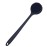 DNC Back Scrubber for Shower Soft Silicone Bath Body Brush with Long Handle (Black)