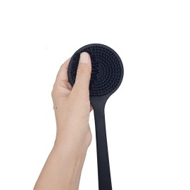 DNC Back Scrubber for Shower Soft Silicone Bath Body Brush with Long Handle (Black) DNC Back Scrubber for Shower Soft Silicone Bath Body Brush with Long Handle (Black)