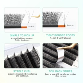 NAGARAKU W Eyelash Extension 3D Volume Premade Fan 0.07mm D curl 8-15mm mix Faux Mink Matte Black Cluster Easy Fanning yy Eye Lashes NAGARAKU W Eyelash Extension 3D Volume Premade Fan 0.07mm D curl 8-15mm mix Faux Mink Matte Black Cluster Easy Fanning yy Eye Lashes