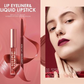 LANGMANNI 6 Matte Lipstick with 6 Lipliners Durable Makeup Set,Long-Lasting Non-Stick Cup Not Fade Waterproof Pigmented Velvet Lipgloss Kit Beauty Cosmetics Makeup Gift for Girls (A) LANGMANNI 6 Matte Lipstick with 6 Lipliners Durable Makeup Set,Long-Lasting Non-Stick Cup Not Fade Waterproof Pigmented Velvet Lipgloss Kit Beauty Cosmetics Makeup Gift for Girls (A)