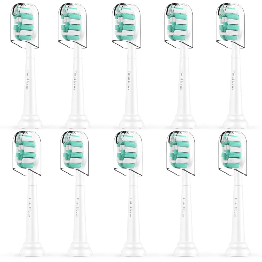Toothbrush Replacement Heads for Philips Sonicare ProtectiveClean DailyClean Electric Toothbrush Head 1 2 Series Plaque Control Gum 4100 5100 C1 C2 G2 Snap-on, 10 Pack Toothbrush Replacement Heads for Philips Sonicare ProtectiveClean DailyClean Electric Toothbrush Head 1 2 Series Plaque Control Gum 4100 5100 C1 C2 G2 Snap-on, 10 Pack