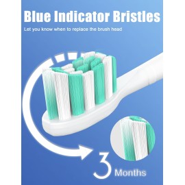 Toothbrush Replacement Heads for Philips Sonicare ProtectiveClean DailyClean Electric Toothbrush Head 1 2 Series Plaque Control Gum 4100 5100 C1 C2 G2 Snap-on, 10 Pack Toothbrush Replacement Heads for Philips Sonicare ProtectiveClean DailyClean Electric Toothbrush Head 1 2 Series Plaque Control Gum 4100 5100 C1 C2 G2 Snap-on, 10 Pack