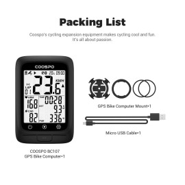 COOSPO Bike Computer GPS Wireless, ANT+ Cycling Computer GPS with Bluetooth, Multifunctional ANT+ Bicycle Computer GPS with 2.4 LCD Screen, Bike Speedometer with Auto Backlight IP67 COOSPO Bike Computer GPS Wireless, ANT+ Cycling Computer GPS with Bluetooth, Multifunctional ANT+ Bicycle Computer GPS with 2.4 LCD Screen, Bike Speedometer with Auto Backlight IP67