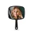 MIRRORNOVA Hand Mirror, Barber Hairdressing Handheld Mirror with Handle for Salon, Square, Black, Medium