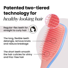 Tangle Teezer Ultimate Detangler Hairbrush for Wet & Dry Hair, Eliminates Knots & Reduces Breakage for All Hair Types, Apricot Blaze Tangle Teezer Ultimate Detangler Hairbrush for Wet & Dry Hair, Eliminates Knots & Reduces Breakage for All Hair Types, Apricot Blaze
