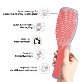 Tangle Teezer Ultimate Detangler Hairbrush for Wet & Dry Hair, Eliminates Knots & Reduces Breakage for All Hair Types, Apricot Blaze Tangle Teezer Ultimate Detangler Hairbrush for Wet & Dry Hair, Eliminates Knots & Reduces Breakage for All Hair Types, Apricot Blaze