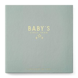 Lucy Darling Baby Memory Book, Luxury Baby First Year Book & Photo Album for Baby Boy/Girl, Keepsake Baby Books & Journals, Gender Neutral Memories & Milestone Book, Pregnancy Gift - Celestial Skies