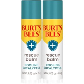 Burt\'s Bees 100% Natural Origin Rescue Lip Balm With Beeswax and Antioxidant-Rich Turmeric Promotes Healing Of Extremely Dry Lips, Cooling Eucalyptus, 2 Tubes in Blister Box(Pack May Vary) Burt\'s Bees 100% Natural Origin Rescue Lip Balm With Beeswax and Antioxidant-Rich Turmeric Promotes Healing Of Extremely Dry Lips, Cooling Eucalyptus, 2 Tubes in Blister Box(Pack May Vary)