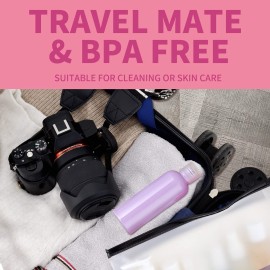 LISAPACK 3.4Oz Travel Bottles with Flip Cap (5 Pcs) Empty Dispenser Container for Travel Size Cosmetics (100ml, Multi-colored) LISAPACK 3.4Oz Travel Bottles with Flip Cap (5 Pcs) Empty Dispenser Container for Travel Size Cosmetics (100ml, Multi-colored)