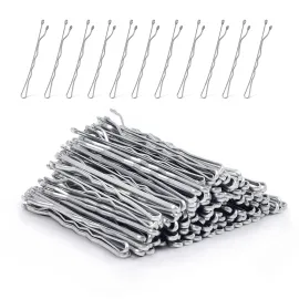 MORGLES Silver Bobby Pins for Gray Hair 120PCS 2Inches Hair Pins for Women with Box