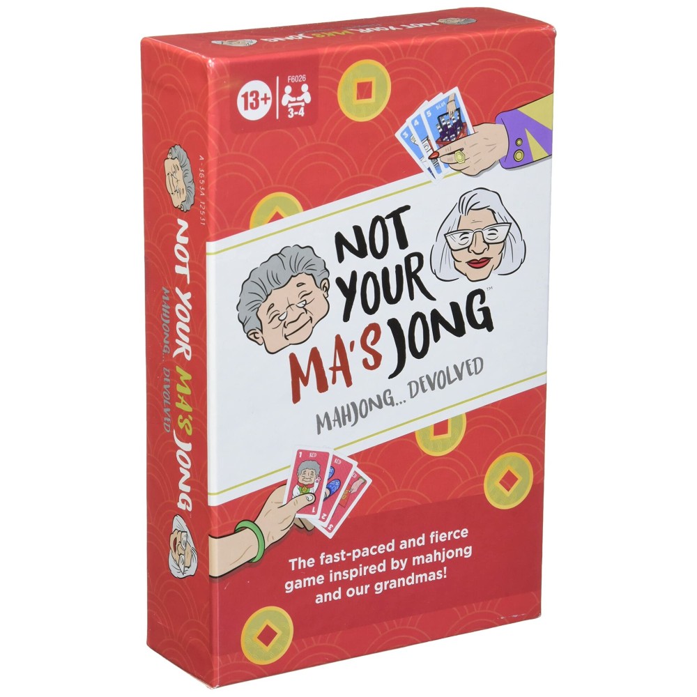 Hasbro Gaming Not Your Ma\'s Jong, A Fast-Paced Card Game for 3-4 Players Inspired by Mahjong and 2 Grandmas, Fun Family Party Game, Ages 13+ Hasbro Gaming Not Your Ma\'s Jong, A Fast-Paced Card Game for 3-4 Players Inspired by Mahjong and 2 Grandmas, Fun Family Party Game, Ages 13+