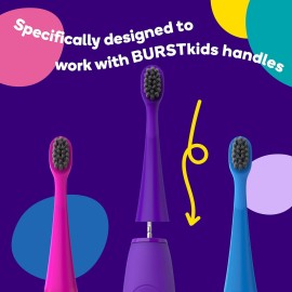 BURST Genuine Replacement Heads for Kids Electric Toothbrush (Blue/3 Pack) | Perfect Fit | Ultra Soft Bristles | 9 Months of Supply BURST Genuine Replacement Heads for Kids Electric Toothbrush (Blue/3 Pack) | Perfect Fit | Ultra Soft Bristles | 9 Months of Supply