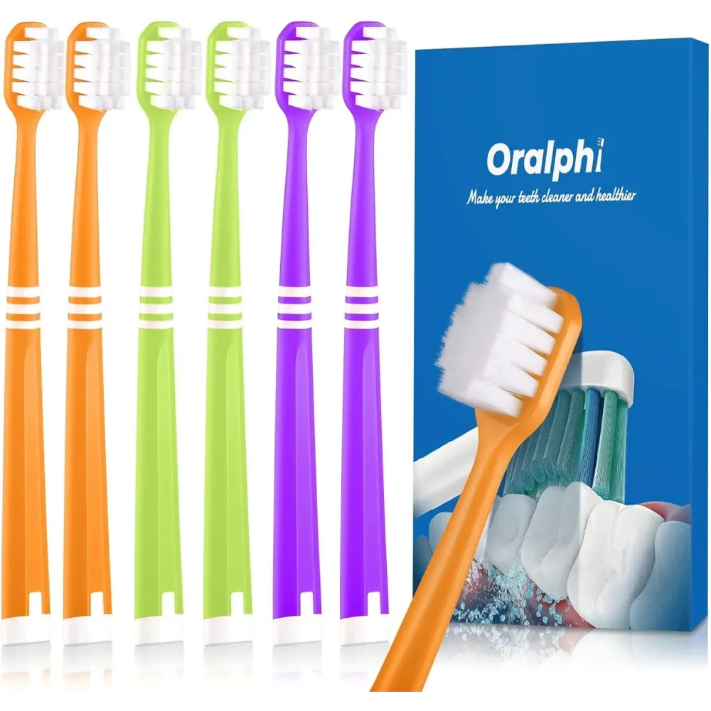 Oralphi Extra Soft Toothbrush for Sensitive Gums, Wide Head Soft Bristle Toothbrush with 10000 Soft Flossing Micro Nano Bristles for Adults, Pregnant Women, Elderly, Braces Oralphi Extra Soft Toothbrush for Sensitive Gums, Wide Head Soft Bristle Toothbrush with 10000 Soft Flossing Micro Nano Bristles for Adults, Pregnant Women, Elderly, Braces