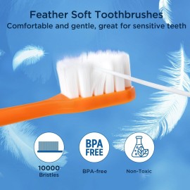 Oralphi Extra Soft Toothbrush for Sensitive Gums, Wide Head Soft Bristle Toothbrush with 10000 Soft Flossing Micro Nano Bristles for Adults, Pregnant Women, Elderly, Braces Oralphi Extra Soft Toothbrush for Sensitive Gums, Wide Head Soft Bristle Toothbrush with 10000 Soft Flossing Micro Nano Bristles for Adults, Pregnant Women, Elderly, Braces