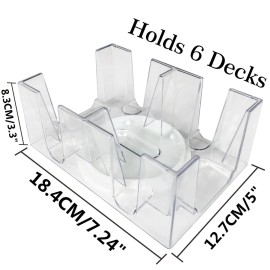 Yuanhe Canasta Playing Card Holder - 6 Deck Revolving Card Tray for Kids & Adults,Rotating Cards Holder for Poker, Canasta, Hand & Foot, Rummy,Go Fish,UNO Games Yuanhe Canasta Playing Card Holder - 6 Deck Revolving Card Tray for Kids & Adults,Rotating Cards Holder for Poker, Canasta, Hand & Foot, Rummy,Go Fish,UNO Games