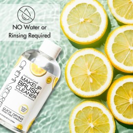 Cinema Secrets Original Makeup Brush Cleaner Solution - Professional Cleanser for Makeup Brushes - Quick-Drying, Rinse-Free Formula - Removes Stubborn Waterproof Make Up - Lemon (8 fl oz)