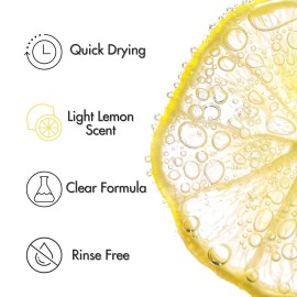 Cinema Secrets Original Makeup Brush Cleaner Solution - Professional Cleanser for Makeup Brushes - Quick-Drying, Rinse-Free Formula - Removes Stubborn Waterproof Make Up - Lemon (8 fl oz)