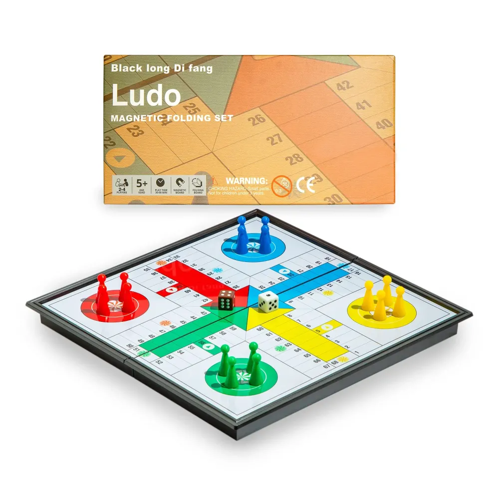 Ludo Magnetic Folding Travel Board Game Set - 9.75 Inches Ludo Magnetic Folding Travel Board Game Set - 9.75 Inches