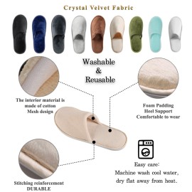 OSTADARRA 6 Pairs Spa Slippers, Non Slip Disposable For Guest, Washable Reusable, Which Can Be Used As Women Men, House, Indoor, Bathroom, Bedroom, Hotel, Bride Slippers OSTADARRA 6 Pairs Spa Slippers, Non Slip Disposable For Guest, Washable Reusable, Which Can Be Used As Women Men, House, Indoor, Bathroom, Bedroom, Hotel, Bride Slippers