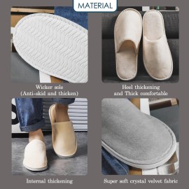 OSTADARRA 6 Pairs Spa Slippers, Non Slip Disposable For Guest, Washable Reusable, Which Can Be Used As Women Men, House, Indoor, Bathroom, Bedroom, Hotel, Bride Slippers OSTADARRA 6 Pairs Spa Slippers, Non Slip Disposable For Guest, Washable Reusable, Which Can Be Used As Women Men, House, Indoor, Bathroom, Bedroom, Hotel, Bride Slippers
