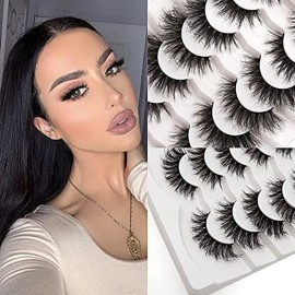 Veleasha False Eyelashes Wispy Faux Mink Lashes Fluffy Handmade Fake Eyelashes Natural Look 7 Pairs Pack Luxury Cat Eye Lashes (804) Veleasha False Eyelashes Wispy Faux Mink Lashes Fluffy Handmade Fake Eyelashes Natural Look 7 Pairs Pack Luxury Cat Eye Lashes (804)