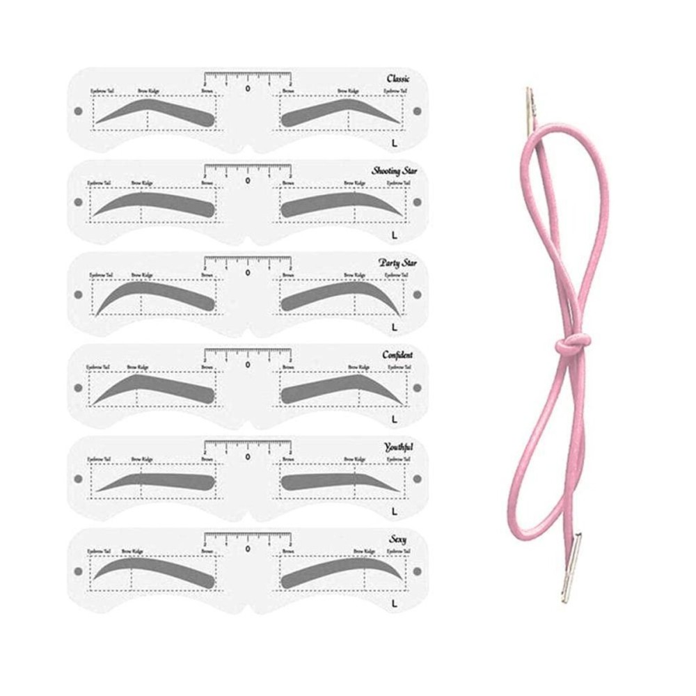 KKPLZZ Plastic Eyebrow Mold, PEVA Soft Shaper DIY Model With Elastic Band, Assist Makeup Tools for Beginner