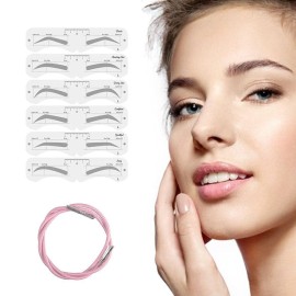 KKPLZZ Plastic Eyebrow Mold, PEVA Soft Shaper DIY Model With Elastic Band, Assist Makeup Tools for Beginner