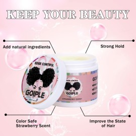 Edge Control Wax for Women Strong Hold Non-greasy Edge Smoother, Edge Wax Styling Tamer Edge Control for Black Hair No Flaking, White Residue, Shine and Smooth Strawberry Scent 4oz Edge Control Wax for Women Strong Hold Non-greasy Edge Smoother, Edge Wax Styling Tamer Edge Control for Black Hair No Flaking, White Residue, Shine and Smooth Strawberry Scent 4oz