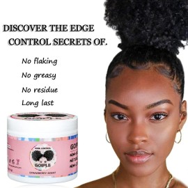 Edge Control Wax for Women Strong Hold Non-greasy Edge Smoother, Edge Wax Styling Tamer Edge Control for Black Hair No Flaking, White Residue, Shine and Smooth Strawberry Scent 4oz Edge Control Wax for Women Strong Hold Non-greasy Edge Smoother, Edge Wax Styling Tamer Edge Control for Black Hair No Flaking, White Residue, Shine and Smooth Strawberry Scent 4oz