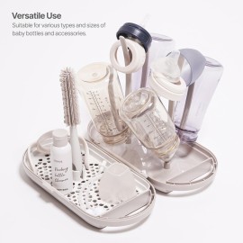 MOTHER-K Travel Baby Bottle Drying Rack Set, Including Bottle Brush and Travel Bottle, for Working Mom or Camping with Baby (Cream Mocha) MOTHER-K Travel Baby Bottle Drying Rack Set, Including Bottle Brush and Travel Bottle, for Working Mom or Camping with Baby (Cream Mocha)