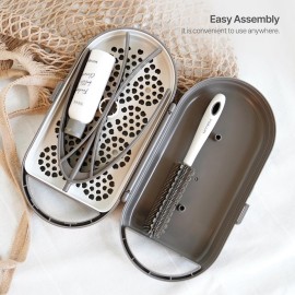 MOTHER-K Travel Baby Bottle Drying Rack Set, Including Bottle Brush and Travel Bottle, for Working Mom or Camping with Baby (Cream Mocha) MOTHER-K Travel Baby Bottle Drying Rack Set, Including Bottle Brush and Travel Bottle, for Working Mom or Camping with Baby (Cream Mocha)