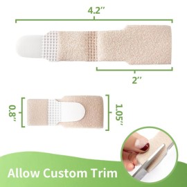 Niupiour Fabric Hammer Toe Wraps, 8 Pack of Toe Bandages Protectors, Toe Corrector for Overlapping Toes, Toe Splints for Crooked Toes, Curled Toes, Bent Toes and Broken Toes