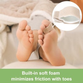 Niupiour Fabric Hammer Toe Wraps, 8 Pack of Toe Bandages Protectors, Toe Corrector for Overlapping Toes, Toe Splints for Crooked Toes, Curled Toes, Bent Toes and Broken Toes