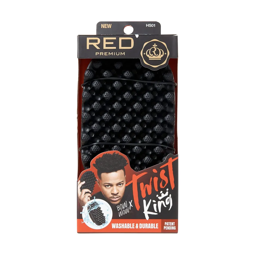 RED by Kiss BowWow Twist King Premium Luxury Twist Styler Comb Brush, Durable Washable Alternative for Sponge for Barbers and Daily Use, Ideal for Afro, Curly, Coiled, 4C Hair RED by Kiss BowWow Twist King Premium Luxury Twist Styler Comb Brush, Durable Washable Alternative for Sponge for Barbers and Daily Use, Ideal for Afro, Curly, Coiled, 4C Hair