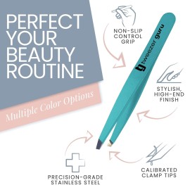 Tweezer Guru Tweezers for Women - 2pc Slant Pointed Precision Tweezers for Eyebrows & Ingrown Hair Removal - Blackhead and Splinter Tweezer with Sharp Needle Nose Point for Plucking (Bright Pink) Tweezer Guru Tweezers for Women - 2pc Slant Pointed Precision Tweezers for Eyebrows & Ingrown Hair Removal - Blackhead and Splinter Tweezer with Sharp Needle Nose Point for Plucking (Bright Pink)