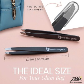 Tweezer Guru Tweezers for Women - 2pc Slant Pointed Precision Tweezers for Eyebrows & Ingrown Hair Removal - Blackhead and Splinter Tweezer with Sharp Needle Nose Point for Plucking (Bright Pink) Tweezer Guru Tweezers for Women - 2pc Slant Pointed Precision Tweezers for Eyebrows & Ingrown Hair Removal - Blackhead and Splinter Tweezer with Sharp Needle Nose Point for Plucking (Bright Pink)