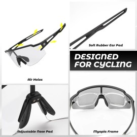ROCKBROS Photochromic Sports Sunglasses for Men Women Cycling UV Protection ROCKBROS Photochromic Sports Sunglasses for Men Women Cycling UV Protection
