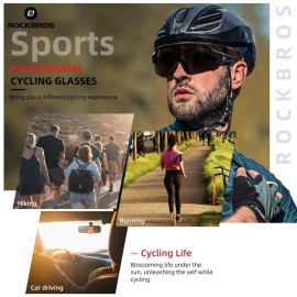 ROCKBROS Photochromic Sports Sunglasses for Men Women Cycling UV Protection ROCKBROS Photochromic Sports Sunglasses for Men Women Cycling UV Protection