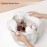 DAPOWER Travel Toiletry Bag for Women and Men, Matte Translucent Toiletry Bag with Handy Handle, Makeup Cosmetic Organizer Bag for Travel Toiletries Accessories (White)