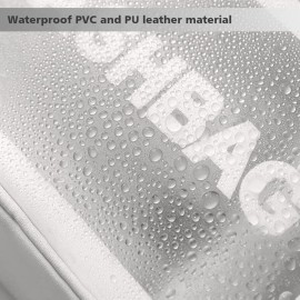 DAPOWER Travel Toiletry Bag for Women and Men, Matte Translucent Toiletry Bag with Handy Handle, Makeup Cosmetic Organizer Bag for Travel Toiletries Accessories (White) DAPOWER Travel Toiletry Bag for Women and Men, Matte Translucent Toiletry Bag with Handy Handle, Makeup Cosmetic Organizer Bag for Travel Toiletries Accessories (White)