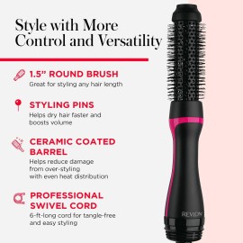 REVLON One-Step Hair Dryer and Styler - Root Booster Round Brush for Styling, Dryer Brush for Fast and Easy Salon-Quality Blowout, More Shine and Less Frizz (1-1/2 in) REVLON One-Step Hair Dryer and Styler - Root Booster Round Brush for Styling, Dryer Brush for Fast and Easy Salon-Quality Blowout, More Shine and Less Frizz (1-1/2 in)