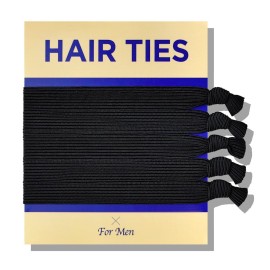 HAVHAF Knotted Hair Ties for Men 5 Pcs (Wide, Black) - No Damage Crease Breakage for Long Hair | Buns Curly Thick Elastic Hair Ties for Guys | Perfect Hairtie HAVHAF Knotted Hair Ties for Men 5 Pcs (Wide, Black) - No Damage Crease Breakage for Long Hair | Buns Curly Thick Elastic Hair Ties for Guys | Perfect Hairtie